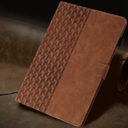 For iPad Pro 11 2024 Building Blocks Embossed Leather Smart Tablet Case(Brown) - iPad Pro 11 2024 Cases by PMC Jewellery | Online Shopping South Africa | PMC Jewellery | Buy Now Pay Later Mobicred