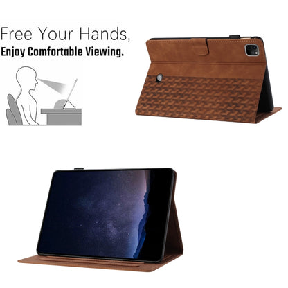 For iPad Pro 11 2024 Building Blocks Embossed Leather Smart Tablet Case(Brown) - iPad Pro 11 2024 Cases by PMC Jewellery | Online Shopping South Africa | PMC Jewellery | Buy Now Pay Later Mobicred