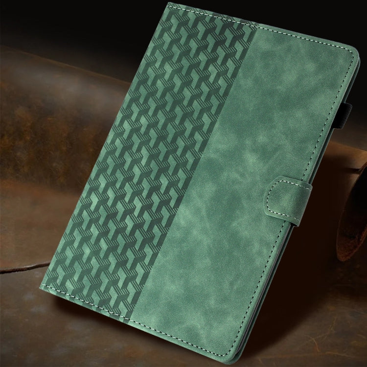 For iPad Pro 11 2024 Building Blocks Embossed Leather Smart Tablet Case(Green) - iPad Pro 11 2024 Cases by PMC TechLife | Online Shopping South Africa | PMC TechLife | Buy Now Pay Later Mobicred