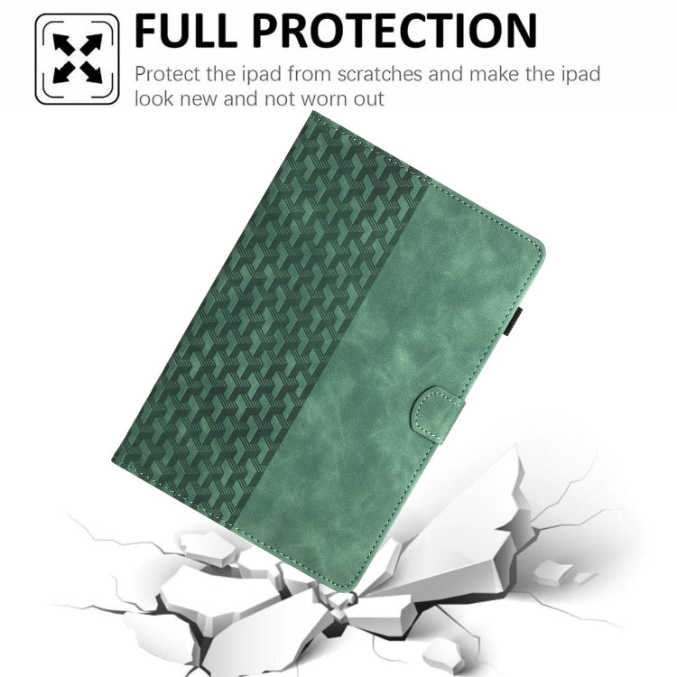 For iPad Pro 11 2024 Building Blocks Embossed Leather Smart Tablet Case(Green) - iPad Pro 11 2024 Cases by PMC TechLife | Online Shopping South Africa | PMC TechLife | Buy Now Pay Later Mobicred