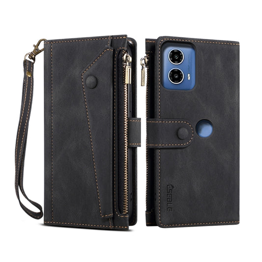 For Motorola Edge 50 Fusion ESEBLE Retro Frosted RFID Leather Phone Case(Black) - Motorola Cases by ESEBLE | Online Shopping South Africa | PMC Jewellery | Buy Now Pay Later Mobicred