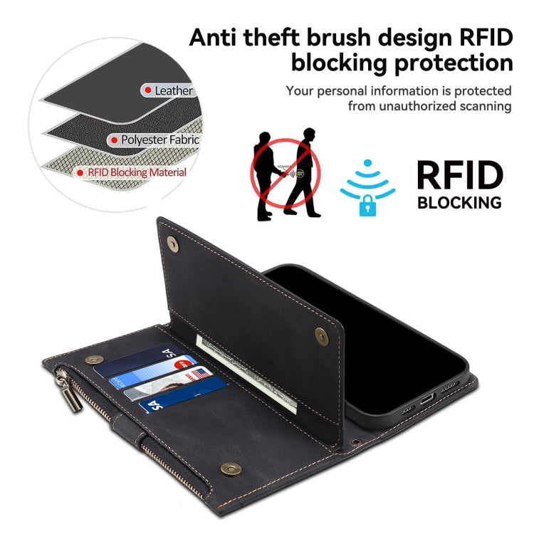 For Motorola Moto G85 ESEBLE Retro Frosted RFID Leather Phone Case(Black) - free shipping - PMC TechLife - Order now!