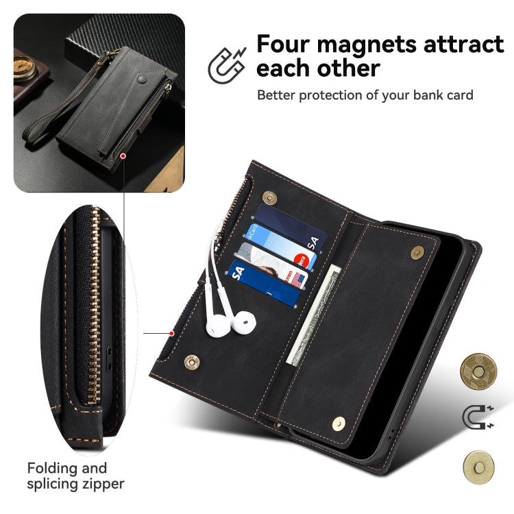 For Motorola Moto G85 ESEBLE Retro Frosted RFID Leather Phone Case(Black) - free shipping - PMC TechLife - Order now!