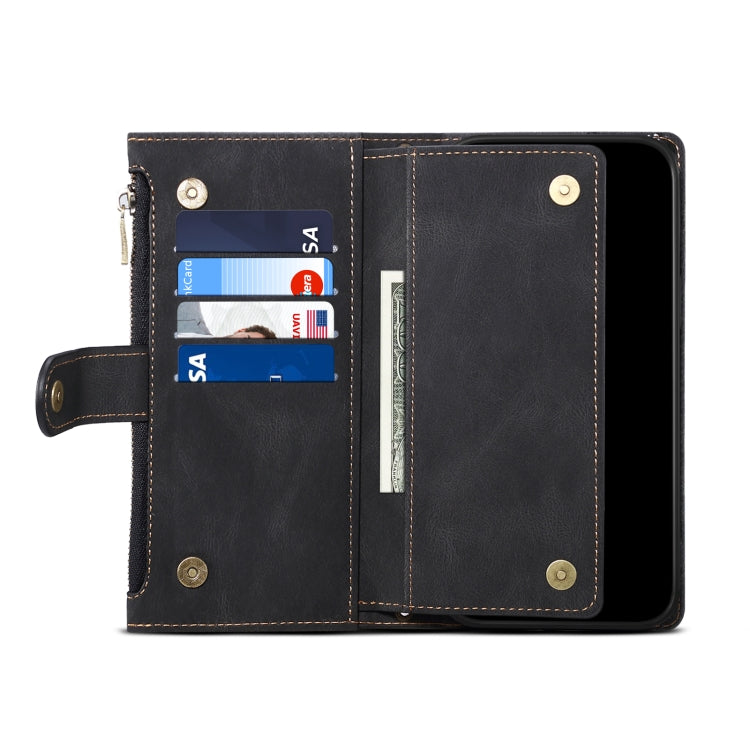For Motorola Edge 50 5G Global ESEBLE Retro Frosted RFID Leather Phone Case(Black) - Motorola Cases by ESEBLE | Online Shopping South Africa | PMC TechLife | Buy Now Pay Later Mobicred