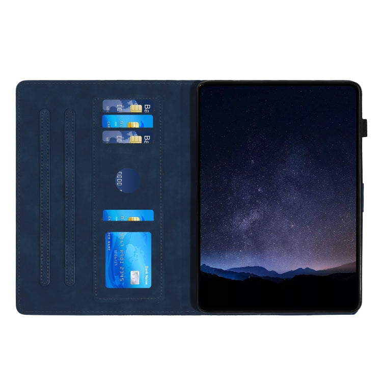 For Lenovo Tab M11/Xiaoxin Pad 11 2024 Building Blocks Embossed Leather Smart Tablet Case(Blue) - Lenovo by PMC Jewellery | Online Shopping South Africa | PMC Jewellery | Buy Now Pay Later Mobicred