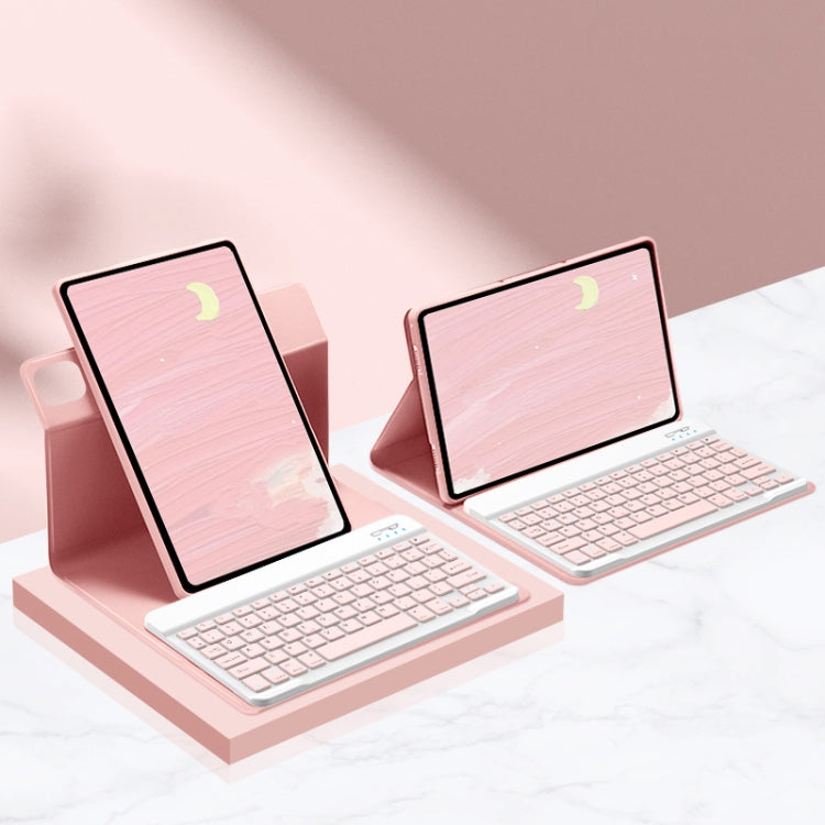 For Xiaomi Pad 6 / Pad 6 Pro 11 inch Detachable Keyboard Smart Tablet Leather Case(Pink) - Xiaomi Keyboard by PMC TechLife | Online Shopping South Africa | PMC TechLife | Buy Now Pay Later Mobicred