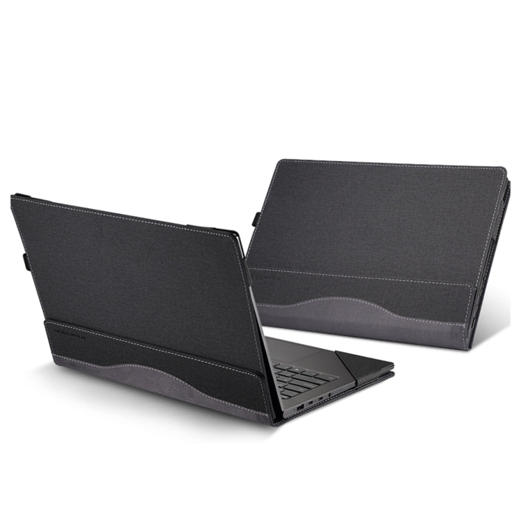 For HP Pavilion Book Pro 16 16 inch 16-ab Leather Laptop Shockproof Protective Case(Black) - Screen & Keyboard Cover by PMC Jewellery | Online Shopping South Africa | PMC Jewellery | Buy Now Pay Later Mobicred