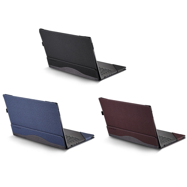 For HP Pavilion Plus Laptop 14-eh / 14t-eh Leather Laptop Shockproof Protective Case(Black) - free shipping - PMC Jewellery - Order now!