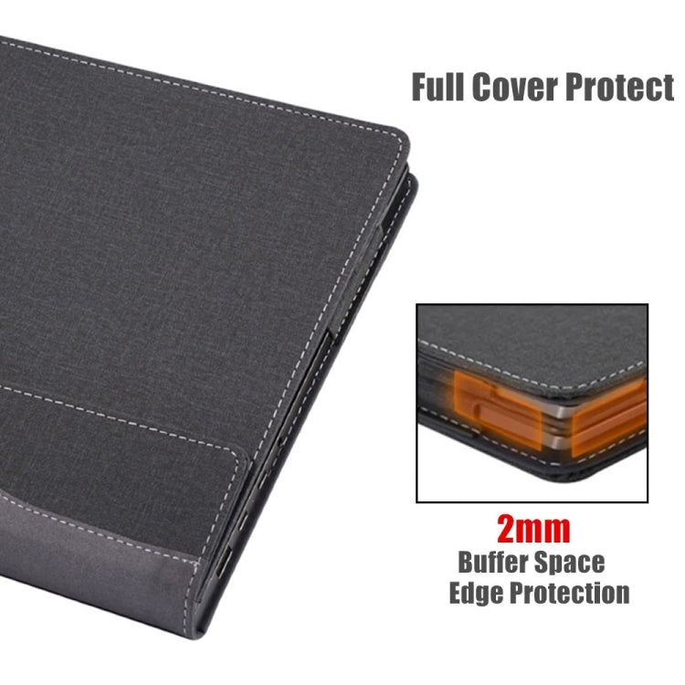For HP Laptop 14s-dp / 14-dk / 14s-dk Leather Laptop Shockproof Protective Case(Dark Blue) - Screen & Keyboard Cover by PMC Jewellery | Online Shopping South Africa | PMC Jewellery | Buy Now Pay Later Mobicred