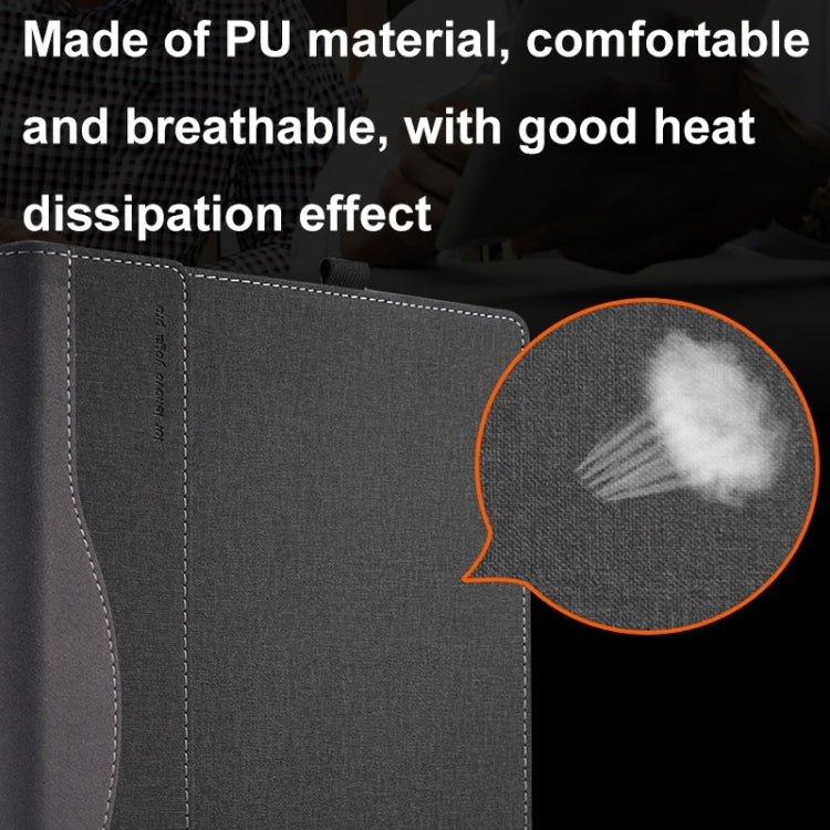 For HP Laptop 14s-dp / 14-dk / 14s-dk Leather Laptop Shockproof Protective Case(Dark Blue) - Screen & Keyboard Cover by PMC Jewellery | Online Shopping South Africa | PMC Jewellery | Buy Now Pay Later Mobicred