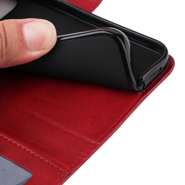 For iPhone 16e Classic Calf Texture Flip Leather Phone Case(Red) - iPhone 16e Cases by PMC TechLife | Online Shopping South Africa | PMC TechLife | Buy Now Pay Later Mobicred