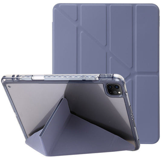 For iPad Pro 13 2024 Clear Acrylic Deformation Leather Tablet Case(Lavender Purple) - iPad Pro 13 2024 Cases by PMC Jewellery | Online Shopping South Africa | PMC Jewellery | Buy Now Pay Later Mobicred