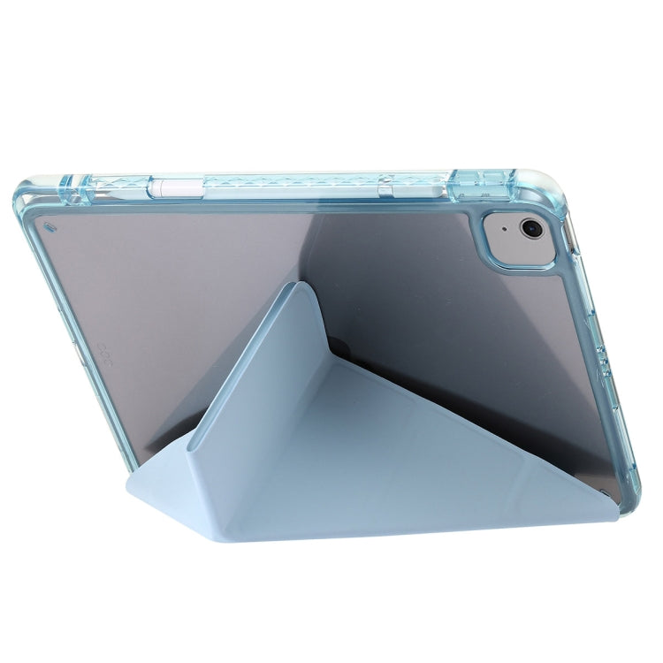 For iPad Air 13 2025 / 2024 Clear Acrylic Deformation Leather Tablet Case(Ice Blue) - iPad Air 13 2025 / 2024 Cases by PMC TechLife | Online Shopping South Africa | PMC TechLife | Buy Now Pay Later Mobicred