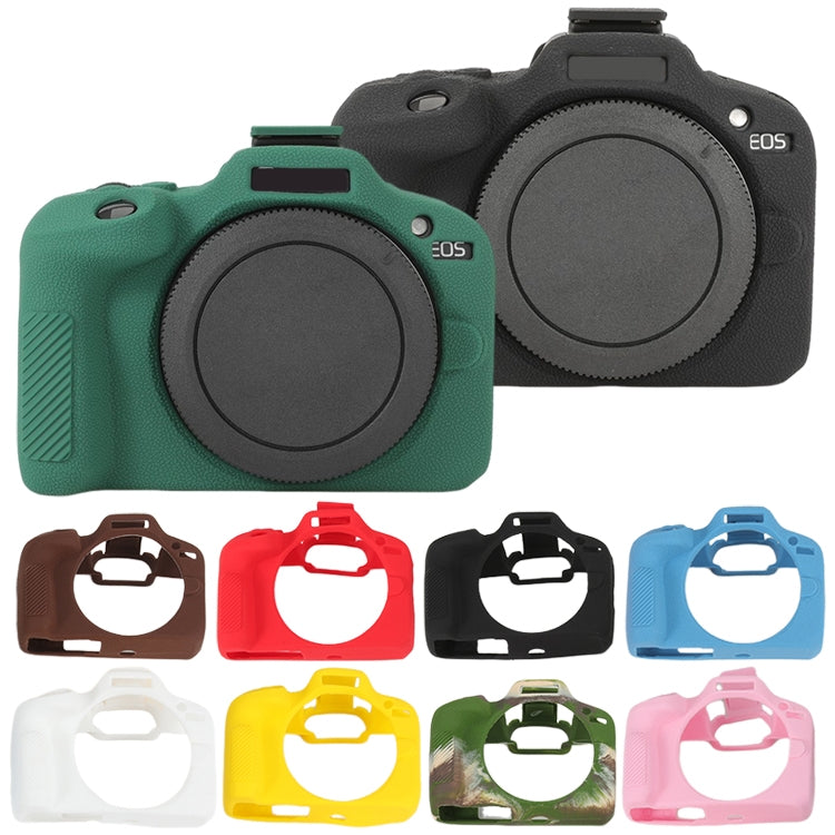 For Canon EOS R100 Litchi Texture Soft Silicone Protective Case(Camouflage) - Protective Case by PMC TechLife | Online Shopping South Africa | PMC TechLife | Buy Now Pay Later Mobicred
