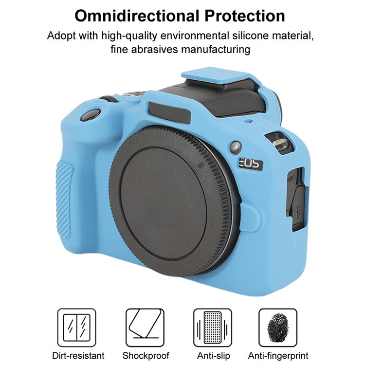For Canon EOS R100 Glossy Soft Silicone Protective Case(Blue) - Protective Case by PMC TechLife | Online Shopping South Africa | PMC TechLife | Buy Now Pay Later Mobicred