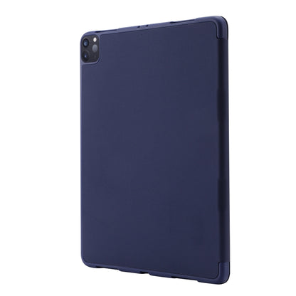 For iPad Pro 11 2024 Skin Feel Tri-fold Leather Tablet Case with Pen Slot(Dark Blue) - iPad Pro 11 2024 Cases by PMC Jewellery | Online Shopping South Africa | PMC Jewellery | Buy Now Pay Later Mobicred