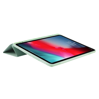 For iPad Pro 11 2024 Skin Feel Tri-fold Leather Tablet Case with Pen Slot(Matcha Green) - iPad Pro 11 2024 Cases by PMC Jewellery | Online Shopping South Africa | PMC Jewellery | Buy Now Pay Later Mobicred