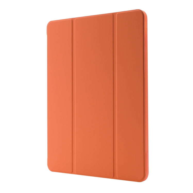 For iPad Pro 13 2024 Skin Feel Tri-fold Leather Tablet Case with Pen Slot(Orange) - iPad Pro 13 2024 Cases by PMC TechLife | Online Shopping South Africa | PMC TechLife | Buy Now Pay Later Mobicred