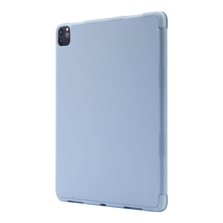 For iPad Air 11 2024 Skin Feel Tri-fold Leather Tablet Case with Pen Slot(Light Blue) - iPad Air 11 2024 Cases by PMC TechLife | Online Shopping South Africa | PMC TechLife | Buy Now Pay Later Mobicred