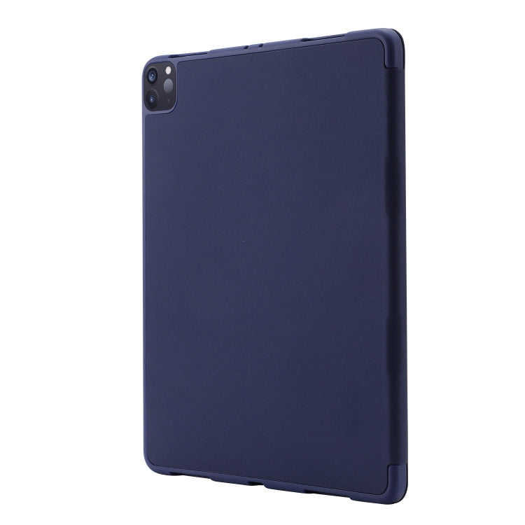 For iPad Air 11 2024 Skin Feel Tri-fold Leather Tablet Case with Pen Slot(Dark Blue) - iPad Air 11 2024 Cases by PMC Jewellery | Online Shopping South Africa | PMC Jewellery | Buy Now Pay Later Mobicred