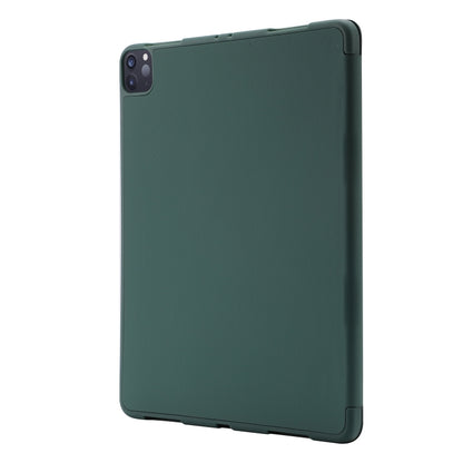 For iPad Air 11 2024 Skin Feel Tri-fold Leather Tablet Case with Pen Slot(Dark Green) - iPad Air 11 2024 Cases by PMC Jewellery | Online Shopping South Africa | PMC Jewellery | Buy Now Pay Later Mobicred