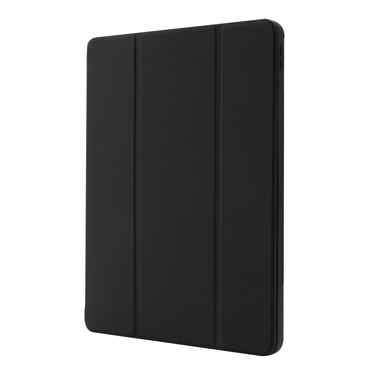 For iPad Air 11 2025 / 2024 Skin Feel Tri-fold Leather Tablet Case with Pen Slot(Black) - iPad Air 11 2025 / 2024 Cases by PMC TechLife | Online Shopping South Africa | PMC TechLife | Buy Now Pay Later Mobicred