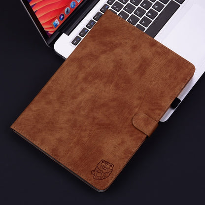 For iPad Air 13 2025 / 2024 Embossed Tiger Pattern Leather Tablet Case(Brown) - iPad Air 13 2025 / 2024 Cases by PMC Jewellery | Online Shopping South Africa | PMC Jewellery | Buy Now Pay Later Mobicred