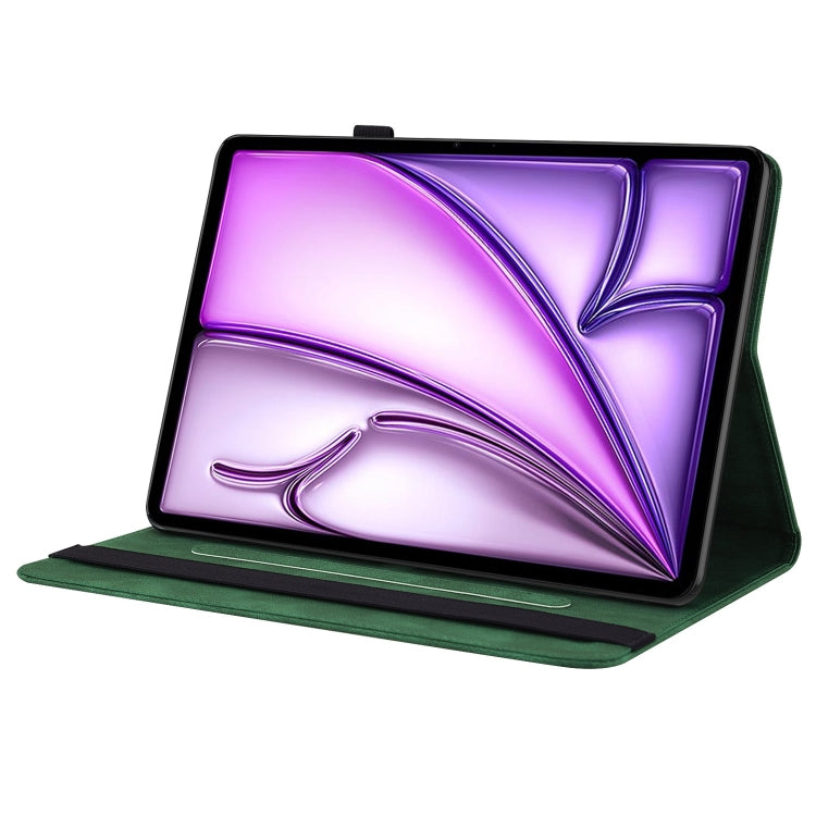 For iPad Air 11 2024 Butterfly Flower Embossed Leather Tablet Case(Green) - iPad Air 11 2024 Cases by PMC TechLife | Online Shopping South Africa | PMC TechLife | Buy Now Pay Later Mobicred