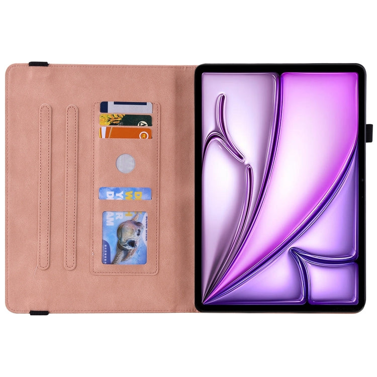 For iPad Air 11 2024 Butterfly Flower Embossed Leather Tablet Case(Rose Gold) - iPad Air 11 2024 Cases by PMC Jewellery | Online Shopping South Africa | PMC Jewellery | Buy Now Pay Later Mobicred