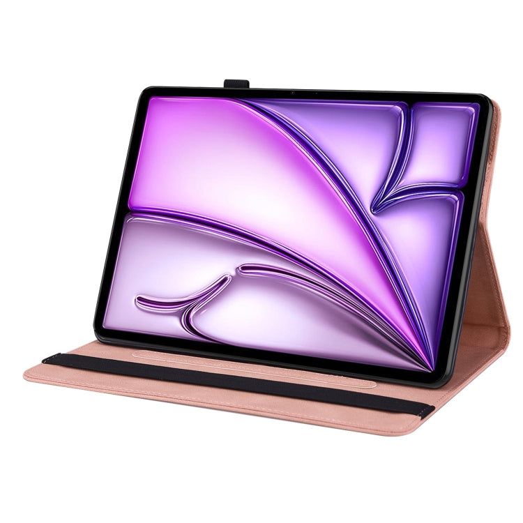 For iPad Air 11 2024 Butterfly Flower Embossed Leather Tablet Case(Rose Gold) - iPad Air 11 2025 / 2024 Cases by PMC TechLife | Online Shopping South Africa | PMC TechLife | Buy Now Pay Later Mobicred
