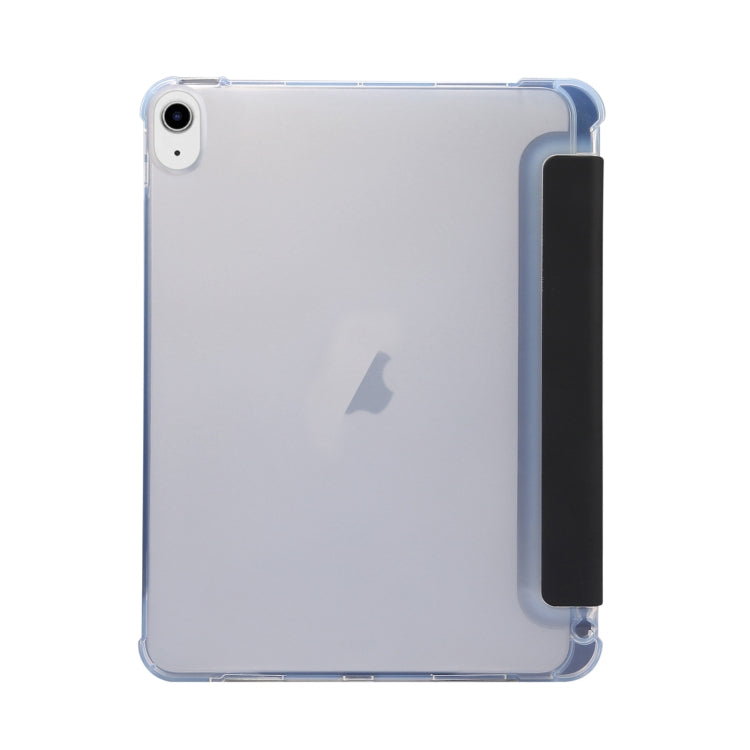 For iPad Air 11 2025 / 2024 3-folding Electric Pressed Skin Texture Leather Tablet Case(Black) - More iPad Cases by PMC TechLife | Online Shopping South Africa | PMC TechLife | Buy Now Pay Later Mobicred