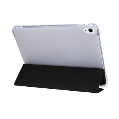 For iPad Air 11 2025 / 2024 3-folding Electric Pressed Skin Texture Leather Tablet Case(Black) - More iPad Cases by PMC Jewellery | Online Shopping South Africa | PMC Jewellery | Buy Now Pay Later Mobicred