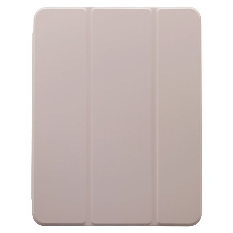 For iPad Pro 11 2024 3-folding Electric Pressed Skin Texture Leather Tablet Case(Light Pink) - iPad Pro 11 2024 Cases by PMC Jewellery | Online Shopping South Africa | PMC Jewellery | Buy Now Pay Later Mobicred