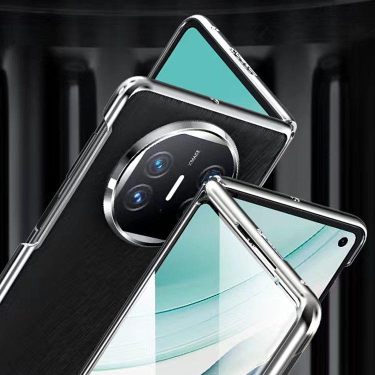 For Huawei Mate X5 Integrated Plating PC Leather Texture Full Coverage Fold Shockproof Phone Case(Black) - Huawei Cases by PMC TechLife | Online Shopping South Africa | PMC TechLife | Buy Now Pay Later Mobicred