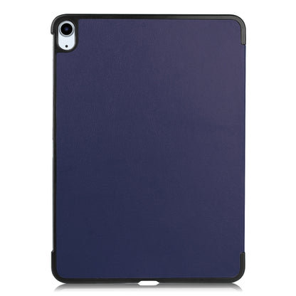 For iPad Air 13 2024 / 2025 Custer Pure Color 3-Fold Holder Smart Leather Tablet Case(Dark Blue) - iPad Air 13 2025 / 2024 Cases by PMC Jewellery | Online Shopping South Africa | PMC Jewellery | Buy Now Pay Later Mobicred