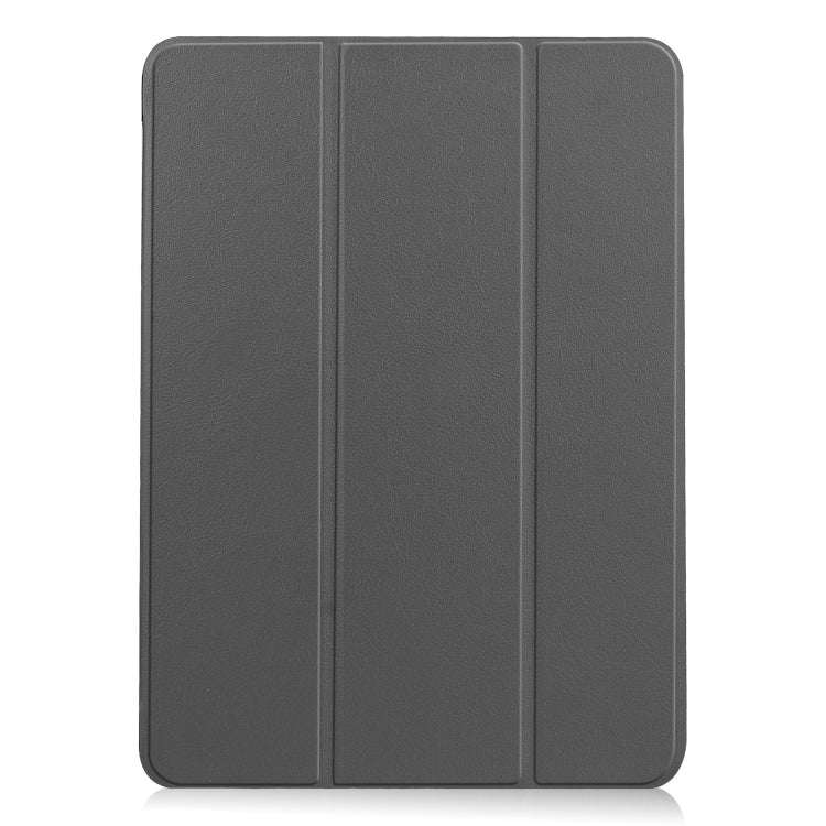 For iPad Air 13 2024 Custer Pure Color 3-Fold Holder Smart Leather Tablet Case(Grey) - iPad Air 13 2024 Cases by PMC TechLife | Online Shopping South Africa | PMC TechLife | Buy Now Pay Later Mobicred