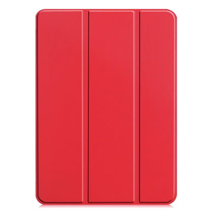 For iPad Pro 13 2024 Custer Pure Color 3-Fold Holder Smart Leather Tablet Case(Red) - iPad Pro 13 2024 Cases by PMC Jewellery | Online Shopping South Africa | PMC Jewellery | Buy Now Pay Later Mobicred