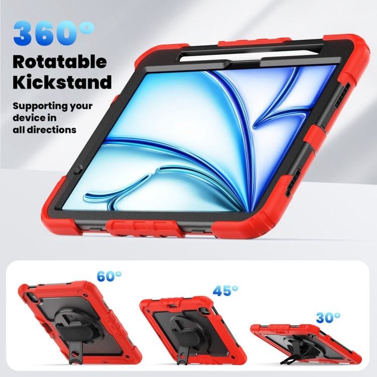 For iPad Air 11 2024 / Air 11 2025 Silicone Hybrid PC Tablet Protective Case(Red+Black) - iPad Air 11 2025 / 2024 Cases by PMC TechLife | Online Shopping South Africa | PMC TechLife | Buy Now Pay Later Mobicred