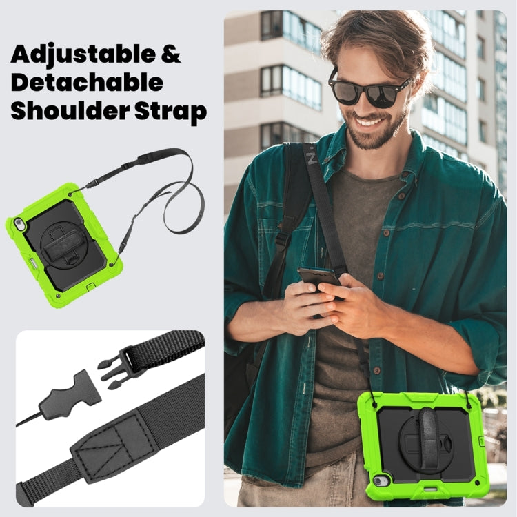 For iPad Air 11 2024 / Air 11 2025 Silicone Hybrid PC Tablet Protective Case(Black+Yellow Green) - free shipping - PMC TechLife - Order now!