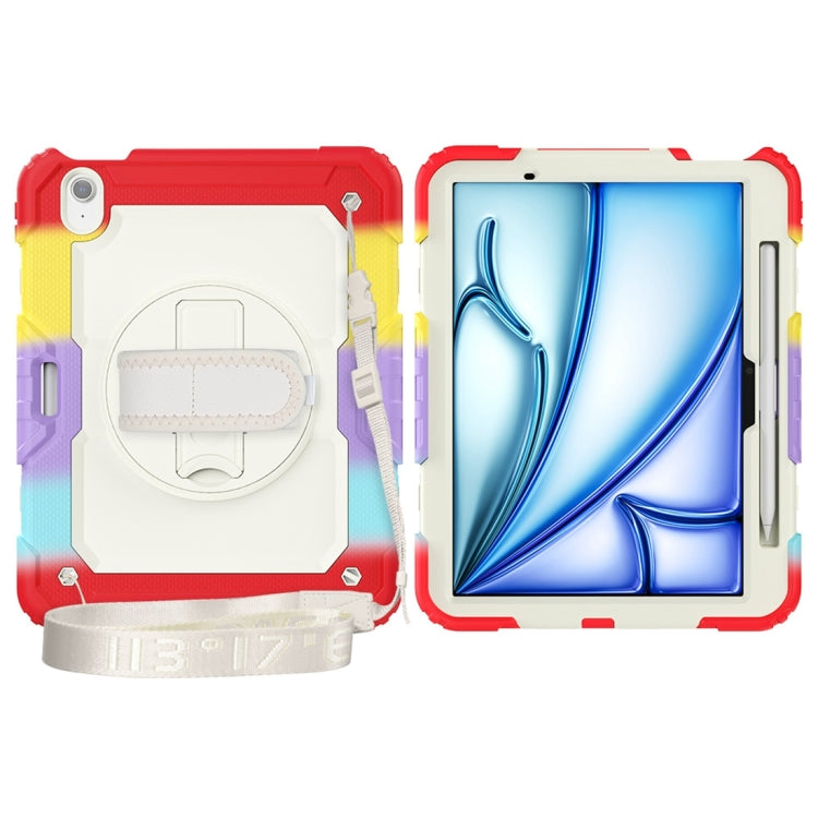 For iPad Air 11 2024 Silicone + PC Tablet Protective Case(Rainbow Red) - iPad Air 11 2024 Cases by PMC TechLife | Online Shopping South Africa | PMC TechLife | Buy Now Pay Later Mobicred