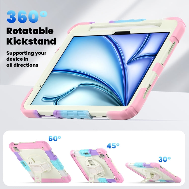 For iPad Air 11 2024 / Air 11 2025 Silicone Hybrid PC Tablet Protective Case(Rainbow Pink) - iPad Air 11 2025 / 2024 Cases by PMC TechLife | Online Shopping South Africa | PMC TechLife | Buy Now Pay Later Mobicred