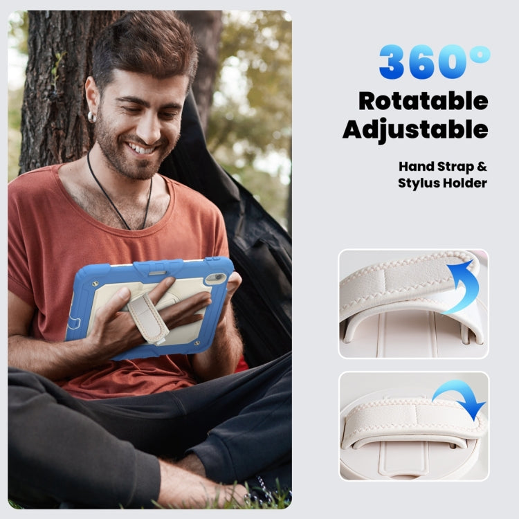 For iPad Air 11 2024 / Air 11 2025 Silicone Hybrid PC Tablet Protective Case(Cream+Navy Blue) - iPad Air 11 2025 / 2024 Cases by PMC TechLife | Online Shopping South Africa | PMC TechLife | Buy Now Pay Later Mobicred
