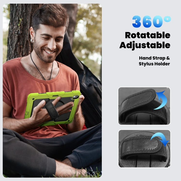 For iPad Air 13 2024 Silicone + PC Tablet Protective Case(Black+Yellow Green) - iPad Air 13 2024 Cases by PMC TechLife | Online Shopping South Africa | PMC TechLife | Buy Now Pay Later Mobicred