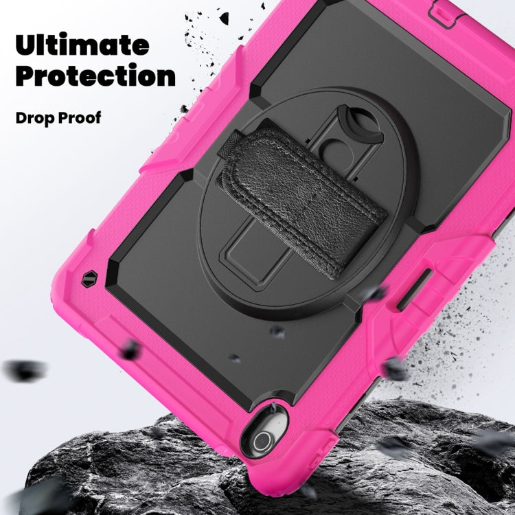 For iPad Air 13 2024 / Air 13 2025 Silicone Hybrid PC Tablet Protective Case(Black+Rose Red) - free shipping - PMC TechLife - Order now!