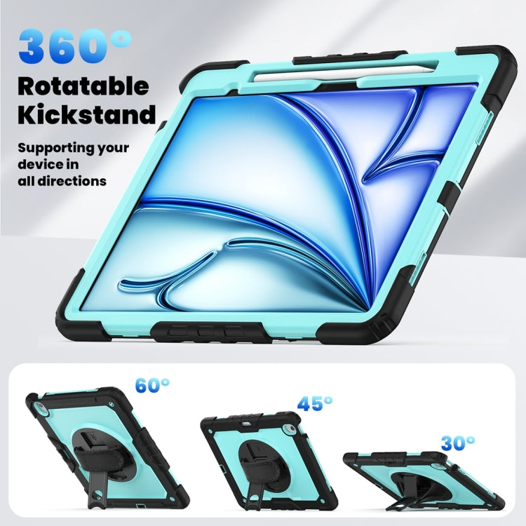 For iPad Air 13 2024 / Air 13 2025 Silicone Hybrid PC Tablet Protective Case(Light Blue+Black) - iPad Air 13 2025 / 2024 Cases by PMC Jewellery | Online Shopping South Africa | PMC Jewellery | Buy Now Pay Later Mobicred