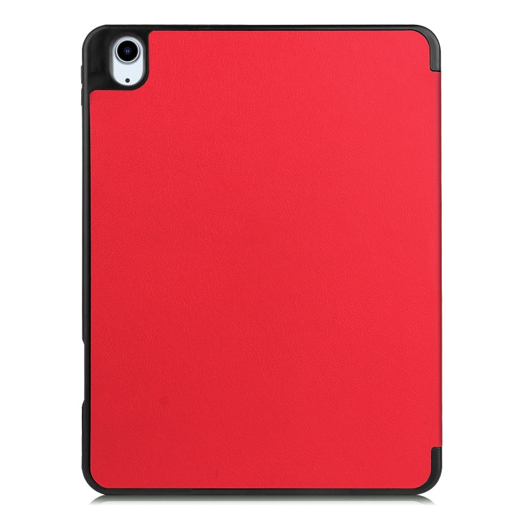 For iPad Air 11 2024 Custer TPU Pure Color 3-Fold Holder Smart Leather Tablet Case(Red) - iPad Air 11 2024 Cases by PMC TechLife | Online Shopping South Africa | PMC TechLife | Buy Now Pay Later Mobicred