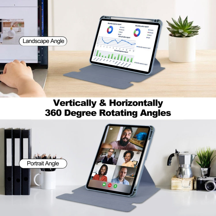 For iPad Pro 11 2024 Transparent Rotation Smart Leather Tablet Case with Keyboard(Lavender) - iPad Pro 11 2024 Cases by PMC TechLife | Online Shopping South Africa | PMC TechLife | Buy Now Pay Later Mobicred