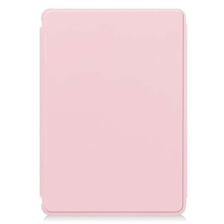 For iPad Pro 11 2024 Transparent Rotation Smart Leather Tablet Case with Keyboard(Pink) - iPad Pro 11 2024 Cases by PMC Jewellery | Online Shopping South Africa | PMC Jewellery | Buy Now Pay Later Mobicred