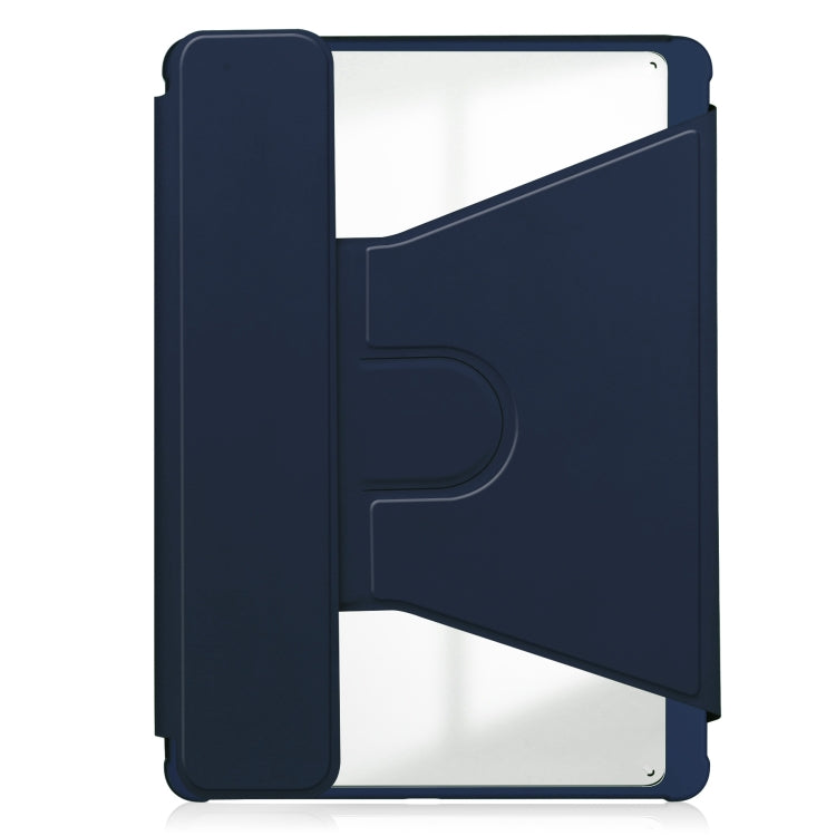 For iPad Pro 11 2024 Transparent Rotation Smart Leather Tablet Case with Keyboard(Dark Blue) - iPad Pro 11 2024 Cases by PMC TechLife | Online Shopping South Africa | PMC TechLife | Buy Now Pay Later Mobicred