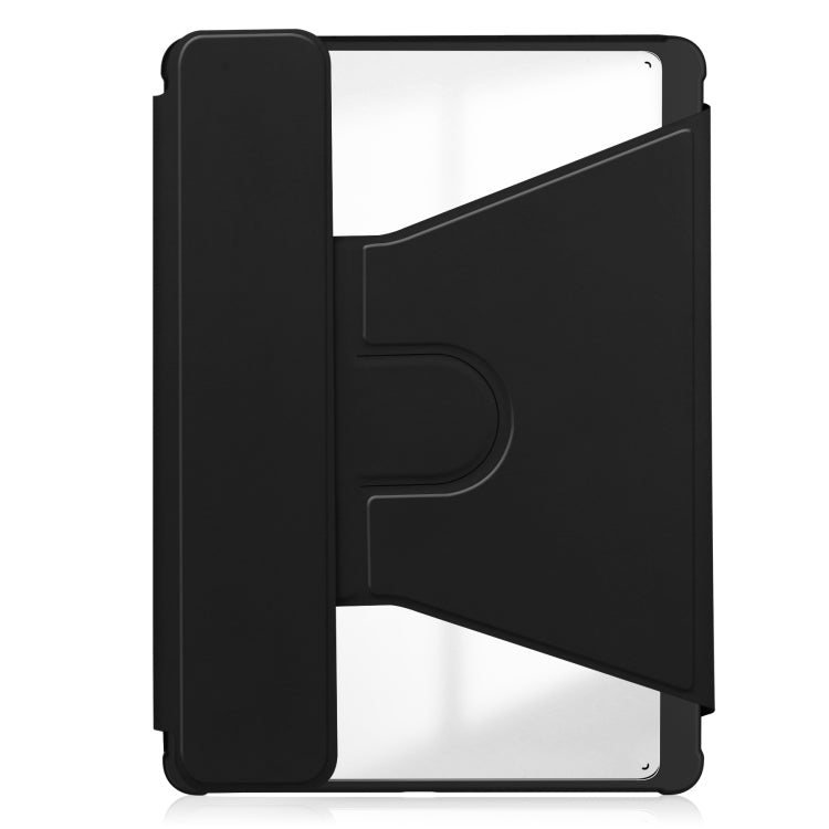 For iPad Pro 13 2024 Transparent Rotation Smart Leather Tablet Case with Keyboard(Black) - iPad Pro 13 2024 Cases by PMC Jewellery | Online Shopping South Africa | PMC Jewellery | Buy Now Pay Later Mobicred